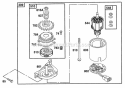 Electric Starter Diagram and Parts List for 12S802-0844-01  Briggs and Stratton Engine